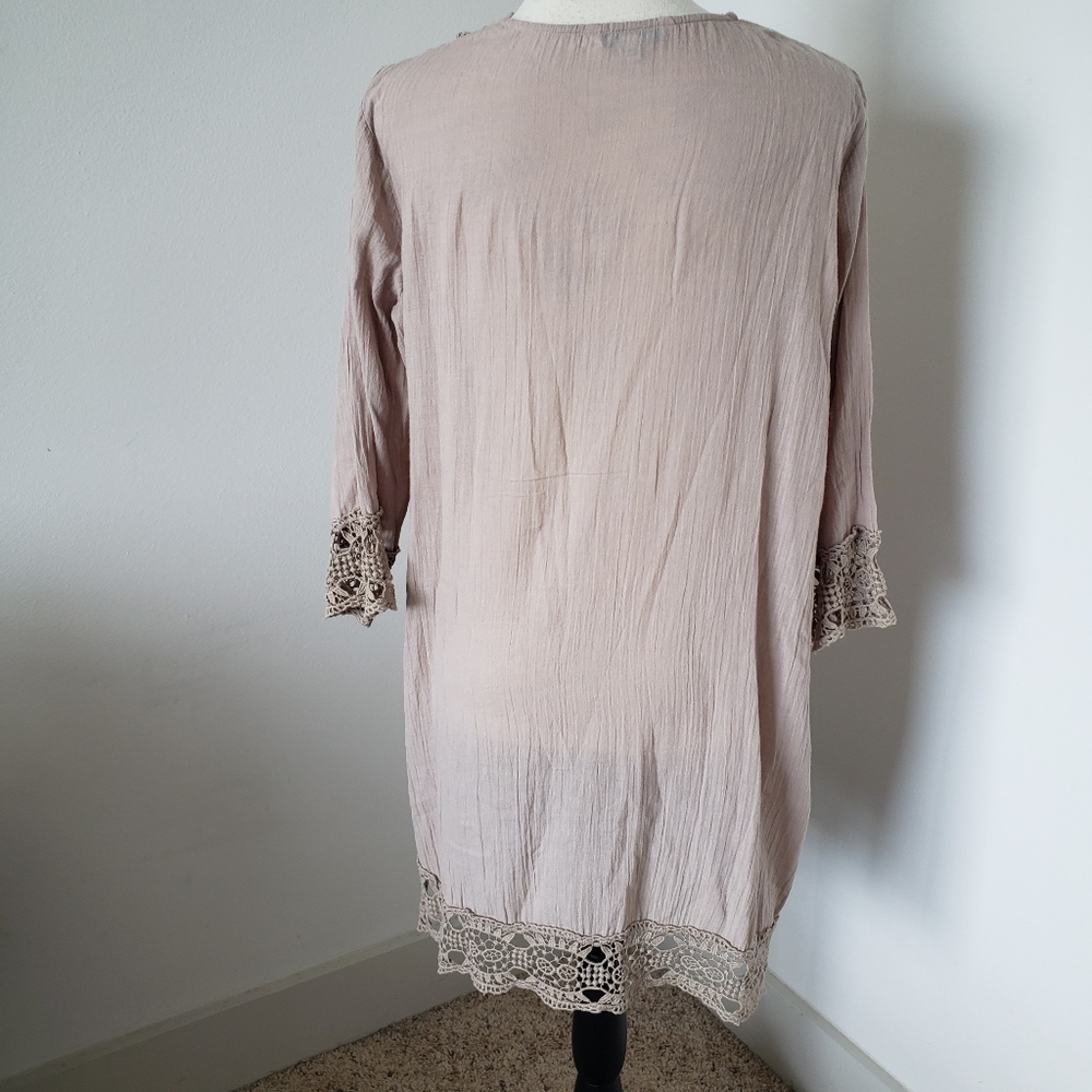 🌴blue island 🌴 beach cover up beige size medium - Picture 6 of 7
